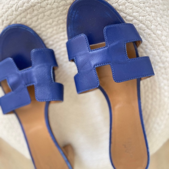 Hermes Oran royal blue sz 39 Authentic - Picture 1 of 6